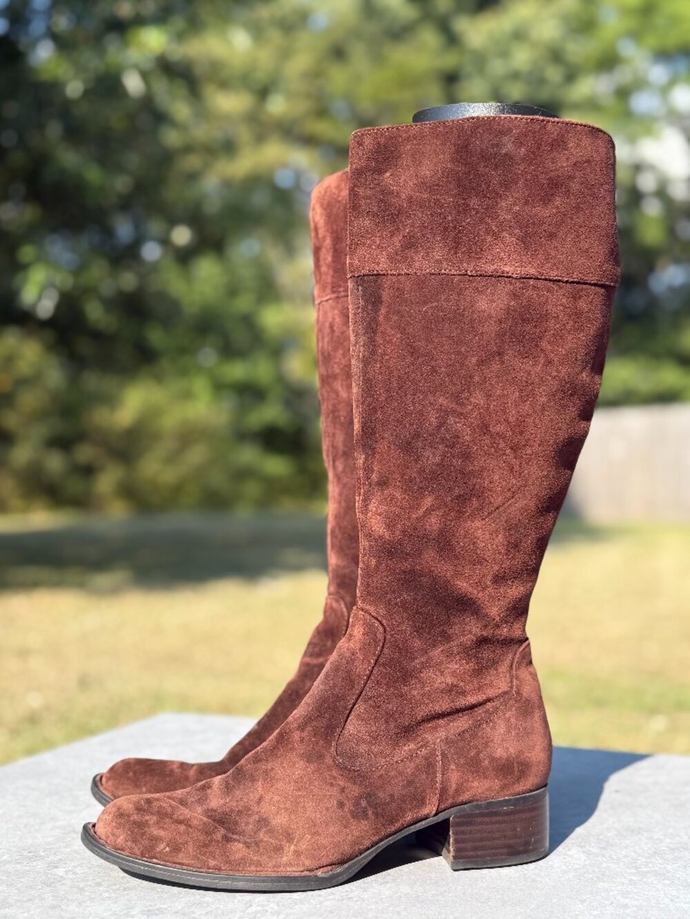 Born Womens 9M Brown Suede Knee High Boots Western Boho Coastal Cowgirl Y2K 4159